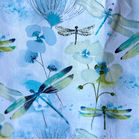 Handmade Dragonfly Print Tote Bag Colorful All Purpose Market Shoulder Purse - Picture 6 of 8